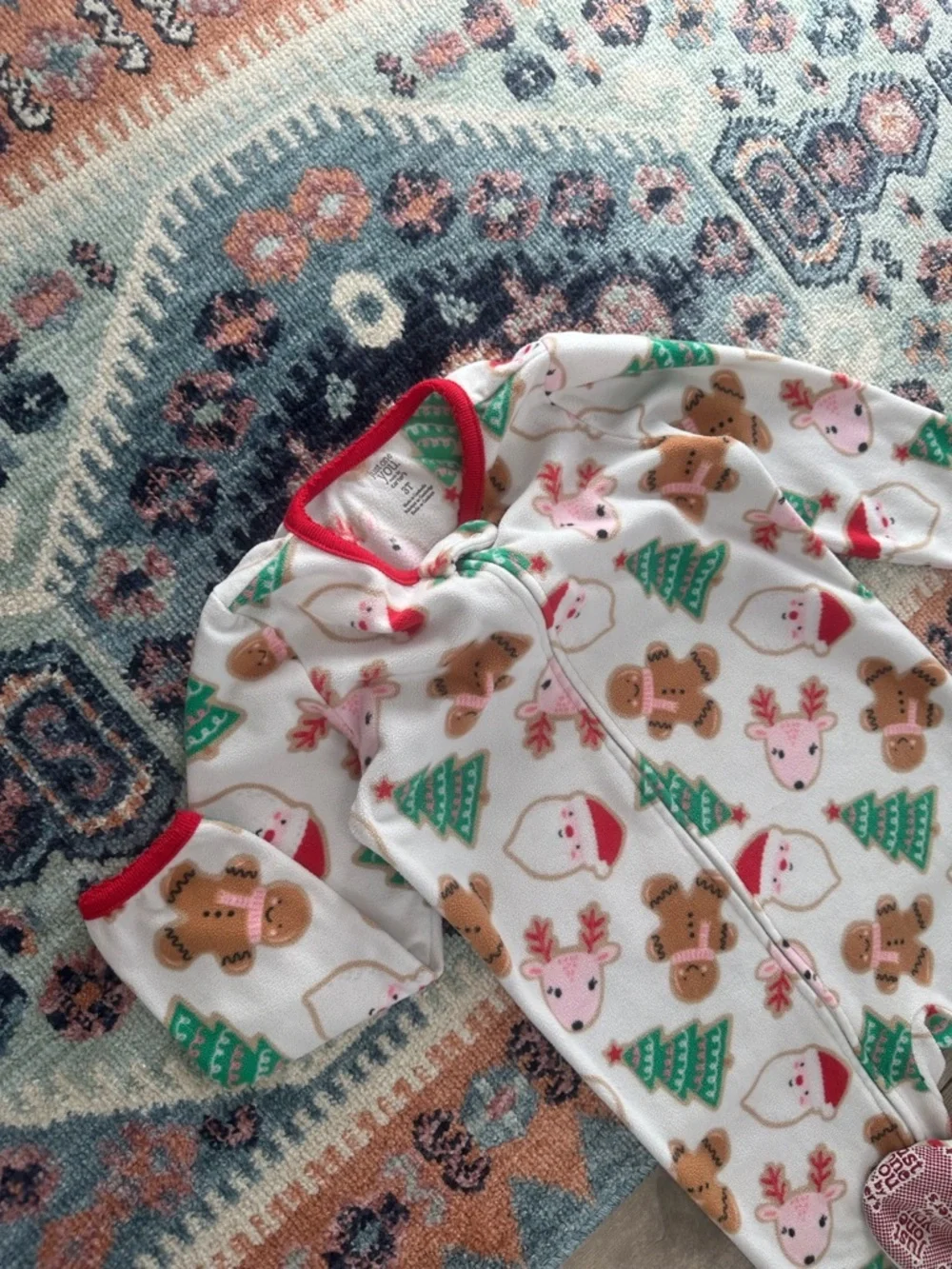 Carter's Christmas Footie Pajamas 3T Toddler Unisex Fleece Holiday